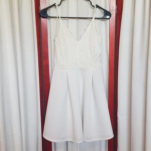 Romantic White A-line dress